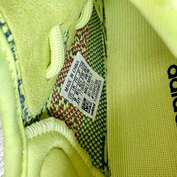 RARE Authentic YEEZY BOOST 350 V2 ‘SEMI FROZEN YELLOW’ B37572 SNEAKERS Size 9 US - Picture 8 of 10